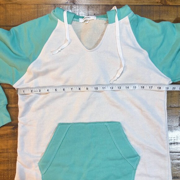 LAGACI Teal & White Colorblock Hoodie - Size M - Picture 6 of 12